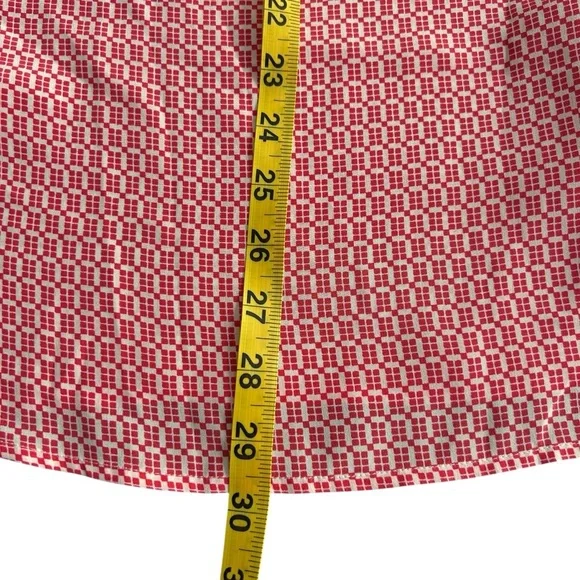 C. Wonder Women's 100% Silk  Pink Geometric Lightweight Button Down Blouse - Picture 9 of 9